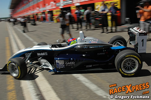 Romain Grosjean in actie op het Belgische Circuit Zolder